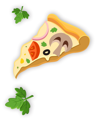 part de pizza et persil