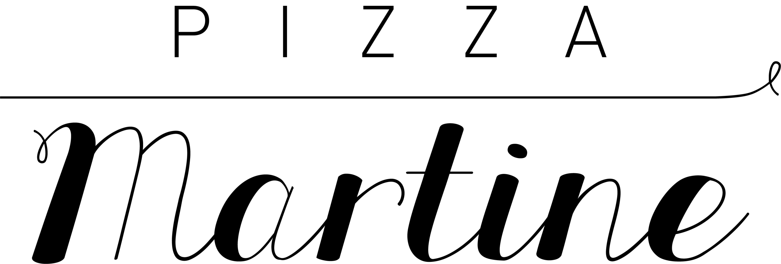 logo Pizza Martine noir